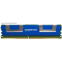 Blue and silver Hypertec memory module, 32 GB DDR3 1600 MHz ECC, with green circuit board.