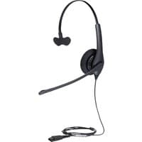 Black Jabra BIZ 1500 Mono headset with adjustable headband, cushioned ear pad, and flexible boom microphone.