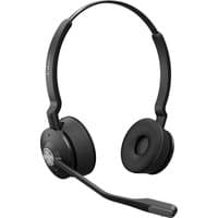 Black Jabra Engage SE stereo headset with cushioned ear pads and adjustable boom microphone.
