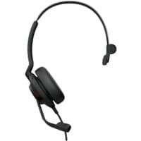 Black Jabra Evolve2 30 SE mono headset with USB-C/A, adjustable headband, cushioned ear pad, and boom microphone.