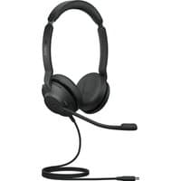 Black Jabra Evolve2 30 SE USB-C MS Stereo headset with padded ear cups, adjustable headband, and flexible boom mic.