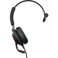 Black Jabra Evolve2 40 SE USB-A MS Mono headset with cushioned ear pad and adjustable boom microphone.