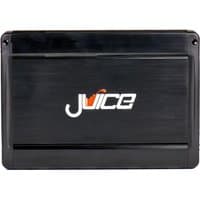 Black Juice JA902 2 Channel 900W car amplifier with white logo and sleek rectangular design.