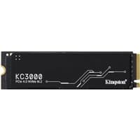 Kingston KC3000 2048GB M.2 NVMe SSD, black with circuit design and gold connector.