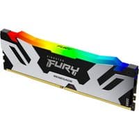 Kingston FURY 24GB DDR5 DIMM with RGB lighting, black and silver design, 7200MT/s speed, CL38, Renegade XMP branding.
