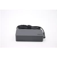Black Lenovo 01FR028 power adapter, rectangular with rounded edges, attached cable neatly coiled on top.