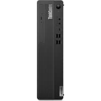 Black Lenovo ThinkCentre M70s Gen 5 desktop tower with vertical grooves, front USB ports, and power button.