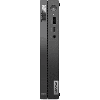 Black Lenovo ThinkCentre neo 50q G4 Mini PC with front USB ports, power button, and ventilation grid.