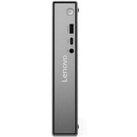 Black Lenovo ThinkCentre neo 55q Gen 6 Mini PC, slim vertical design, front USB ports, power button, and Lenovo logo.