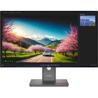 Lenovo ThinkVision P32UD-40 Monitor with slim bezels, wide 32-inch screen, and sleek black stand.