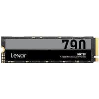 Lexar NM790 1TB M.2 PCIe 4.0 NVMe SSD with black and gray casing, gold connector, and white branding.