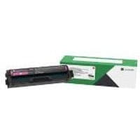 Lexmark 20N2HM0 magenta toner cartridge with black casing and green-white packaging box.
