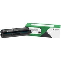 Lexmark 20N2XK0 black toner cartridge with green and white box, rectangular shape, black casing.