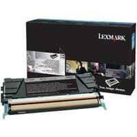 Lexmark 24B6186 black toner cartridge with black casing and branded packaging box.