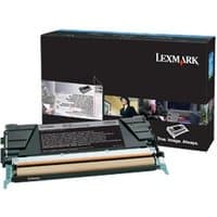 Black Lexmark 24B6326 toner cartridge with branded packaging featuring product images and text.