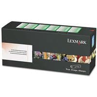 Black Lexmark 24B6848 toner cartridge box with colorful images and white label, Original Yellow toner.