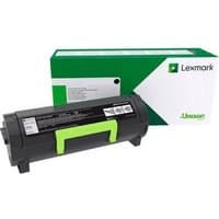 Black Lexmark 24B6890 toner cartridge with green handle, next to green and white Lexmark packaging.