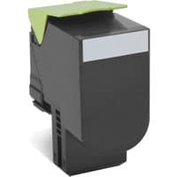 Black Lexmark 702K R toner cartridge with green top and rectangular label on front.