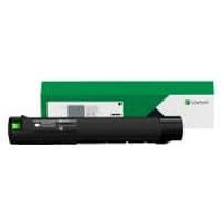 Black Lexmark 85D0HK0 toner cartridge with green and white packaging, cylindrical shape, compatible design.
