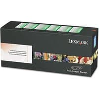 Lexmark C232HM0 toner cartridge box, black with colorful images and magenta label.