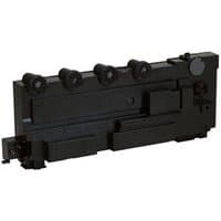 Black Lexmark toner collector with rectangular shape and multiple circular connectors on top.