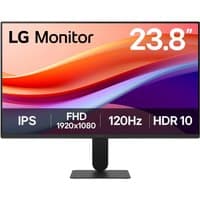 LG Monitor 24U411A-B, 23.8-inch, black bezel, IPS, FHD 1920x1080, 120Hz, HDR10, sleek stand.