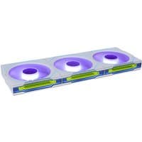 White Lian Li Uni Fan SL-INF 120 with three circular RGB-lit fans in a sleek rectangular frame.