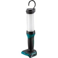 Makita ML002G 40V XGT LED torch, black and teal, cylindrical light, hook on top, ergonomic handle, bare unit.