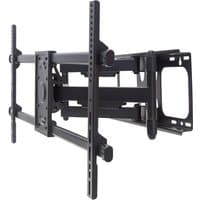 Black Manhattan full motion wall mount bracket for 37"-75" TVs, adjustable arms, VESA compatible, sturdy design.