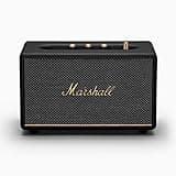 Black Marshall Acton III Bluetooth speaker with gold knobs and logo on a textured front grille.