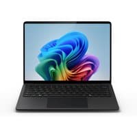 Microsoft Surface Laptop 7, 13.8-inch, sleek black design, Intel processor, thin bezels, and backlit keyboard.