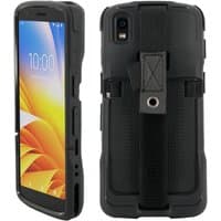 Black Mobilis phone case for 6" device, rugged design with reinforced corners and adjustable hand strap.