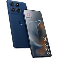 Motorola edge 60 smartphone, blue, 6.67" display, triple rear cameras, centered front camera, 5G, Android 15.