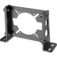Black Moza Racing Front Mounting bracket with multiple holes and sturdy side supports.