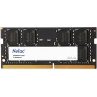 Black Netac DDR4 memory module, 16 GB, with gold connectors and white label displaying brand and specifications.