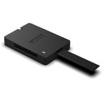Black NZXT fan speed controller with three channels and a sleek rectangular design.
