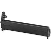 Black OKI 44318508 printer drum with rectangular shape and side gear mechanism.