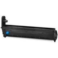 Black OKI 44844406 printer drum with a blue knob and rectangular shape, compatible with OKI printers.