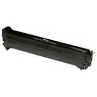 Black OKI 46507413 printer drum with rectangular shape and connector ends, designed for laser printers.