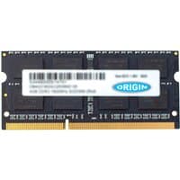 Origin Storage 8GB DDR3 SODIMM RAM, black with gold contacts, white label, and blue Origin logo.