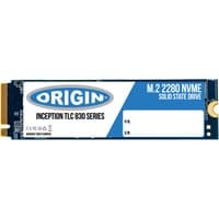 Blue and white Origin Storage Inception SSD 512GB NVMe M.2 3D TLC 80mm with branding and technical details.