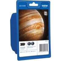 Brother LC1240 Black Ink Cartridge Twin Pack with blue packaging and Jupiter image on the front.