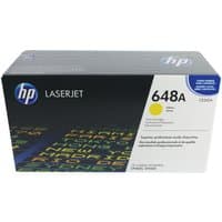 HP 648A Yellow Toner Cartridge in black box with blue HP logo and yellow text accents