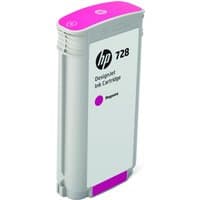 HP 728 high capacity magenta ink cartridge, gray body with magenta accents and HP logo on top.
