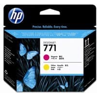 HP No.771 Magenta & Yellow Printhead, black box with blue butterflies and color indicators on front.