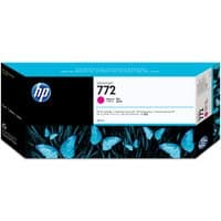 HP No.772 Magenta Ink Cartridge in black box with blue butterflies and HP logo.