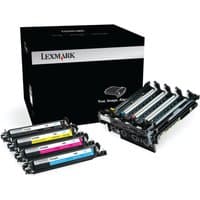 Black Lexmark 700Z5 imaging kit with four color toner cartridges and black cartridge, next to branded box.