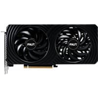 Palit GeForce RTX 5060 Ti Dual OC graphics card with dual fans, black casing, and PCIe connector.