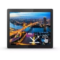 Philips B Line 172B1TFL/00 monitor, 17-inch, black frame, displaying vibrant cityscape, touch control icons visible