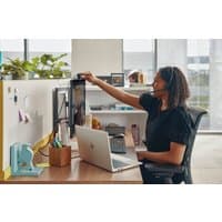 Black Poly Blackwire 3225 stereo headset with USB-C, 3.5mm plug, USB-C/A adapter, and adjustable boom mic.